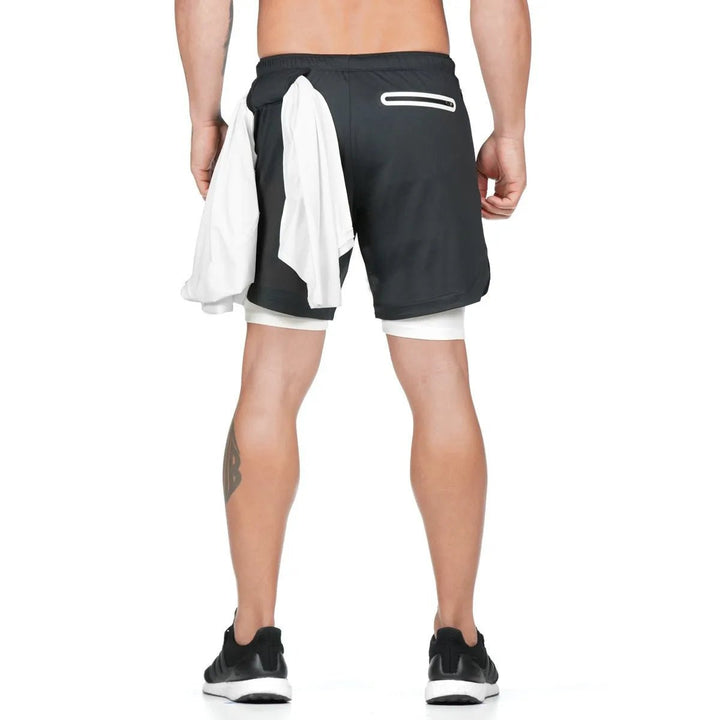 Camo Running Shorts Men Gym Sports Shorts 2 In 1 Quick Dry Workout Training Gym Fitness Jogging Short Pants Summer Men Shorts - Too-Eazy