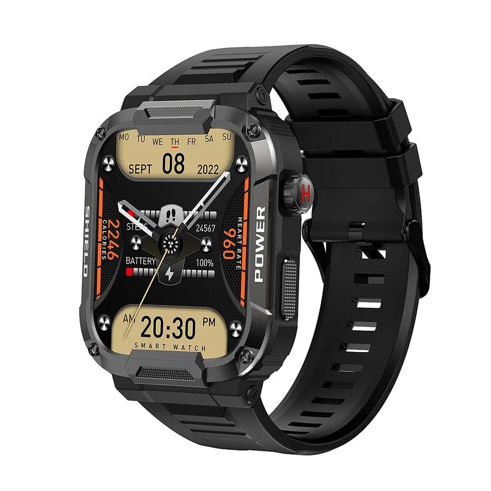 MELANDA 1.85 Outdoor Military Smart Watch Men Bluetooth Call Smartwatch For Android IOS IP68 Waterproof Sports Fitness Watches - Too-Eazy