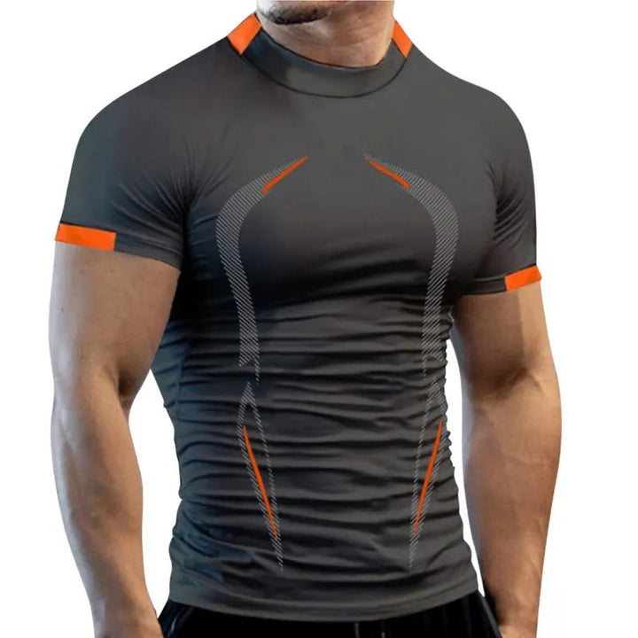 New Summer Gym Breathable T Shirt Men Quick Drying Jogging TShirt Men Training Tees Fitness Tops Running T-shirt - Too-Eazy