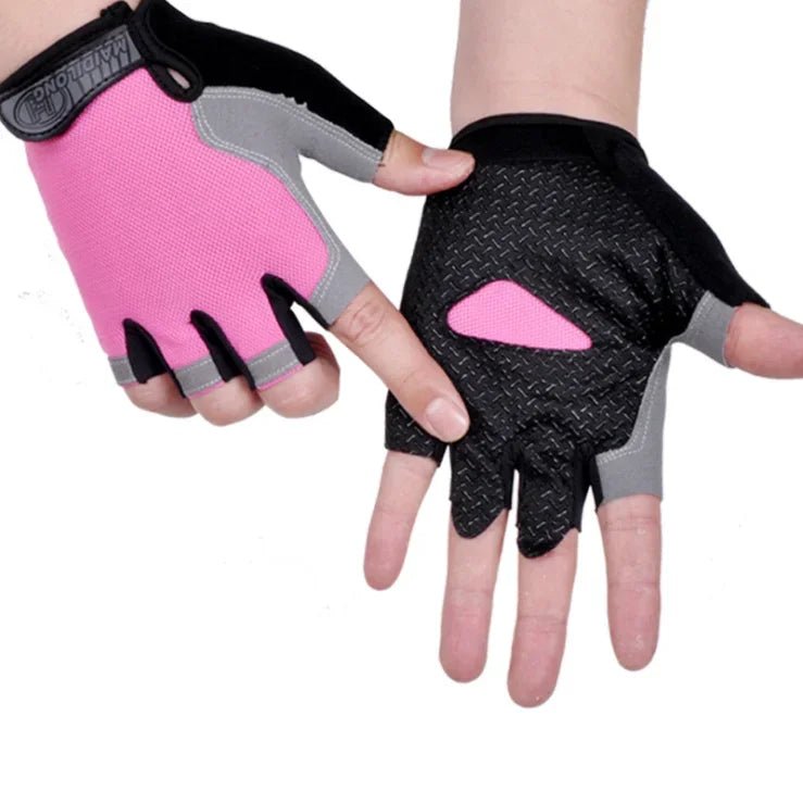 Anti Slip Shock Breathable Half Finger Gloves Breathable Cycling Gloves Fitness Gym Bodybuilding Crossfit Exercise Sports Gloves - Too-Eazy