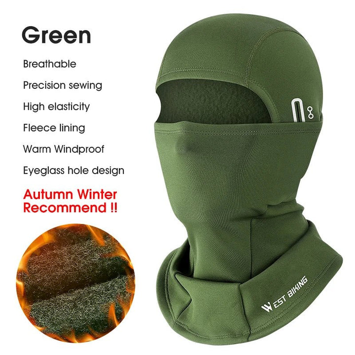 WEST BIKING Winter Warm Balaclava Hat Breathable Cycling Cap Outdoor Sport Full Face Cover Scarf Motorcycle Bike Helmet Liner - Too-Eazy