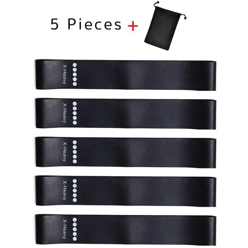 5Pcs/Set Yoga Resistance Rubber Bands Bodybuilding Elastic Bands Pilates Exercise Workout Bands Expander Belt Fitness Equipment - Too-Eazy