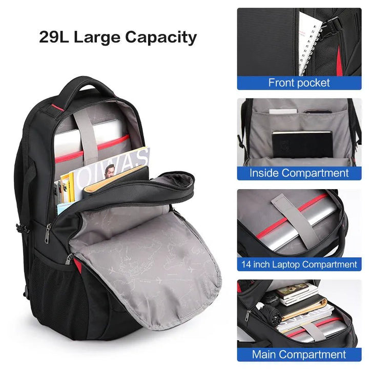 OIWAS Laptop Backpacks 14 Inch School Bags Waterproof Nylon 29L Casual Shoulder Bagpack Travel Teenage Men's Backpack Mochila - Too-Eazy