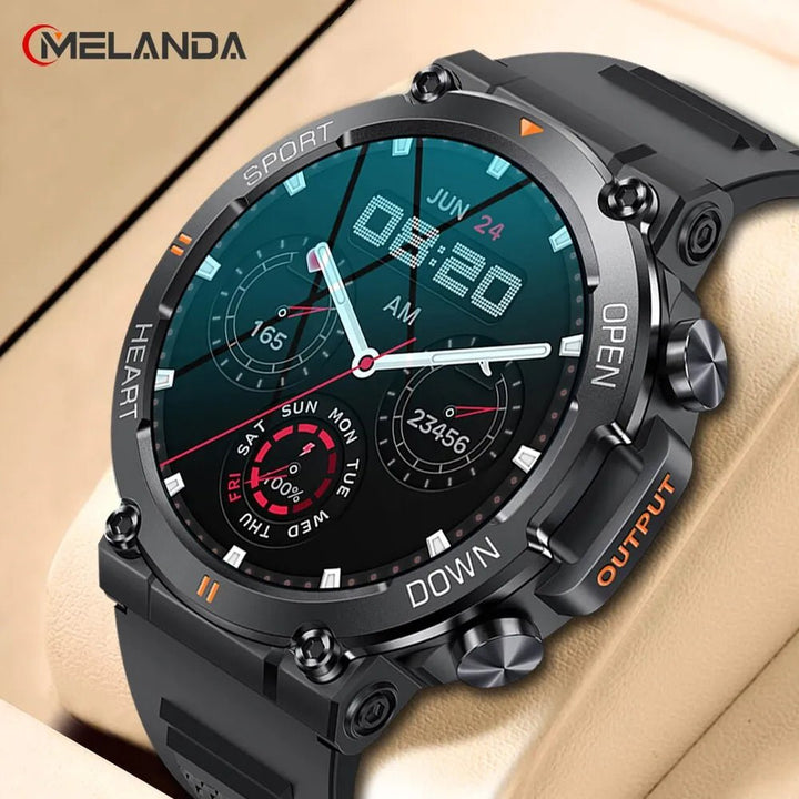 MELANDA 1.39 Inch HD Bluetooth Call Smart Watch Men Sports Fitness Tracker Heart Monitor 400mAh Smartwatch For Android IOS K56 - Too-Eazy