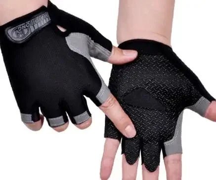 Anti Slip Shock Breathable Half Finger Gloves Breathable Cycling Gloves Fitness Gym Bodybuilding Crossfit Exercise Sports Gloves - Too-Eazy