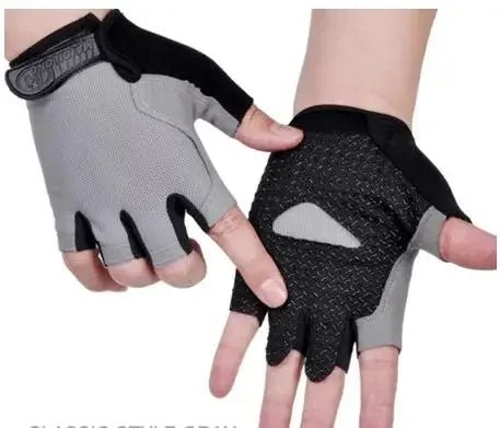 Anti Slip Shock Breathable Half Finger Gloves Breathable Cycling Gloves Fitness Gym Bodybuilding Crossfit Exercise Sports Gloves - Too-Eazy