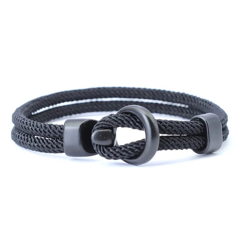 2024 Fashion Rope Bracelet Men Double Layer Outdoor Camping Braclet Homme Accessories Survival Paracord Braslet Gift For Him - Too-Eazy