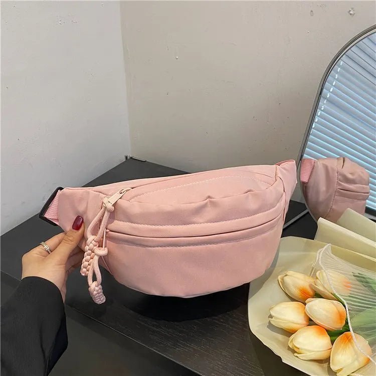 Chest Bag Banana bag for Women Sling Crossbody Waist Pack Canvas Running Waist Bag Casual Fanny Packs Sport Half Moon Belt Bag - Too-Eazy