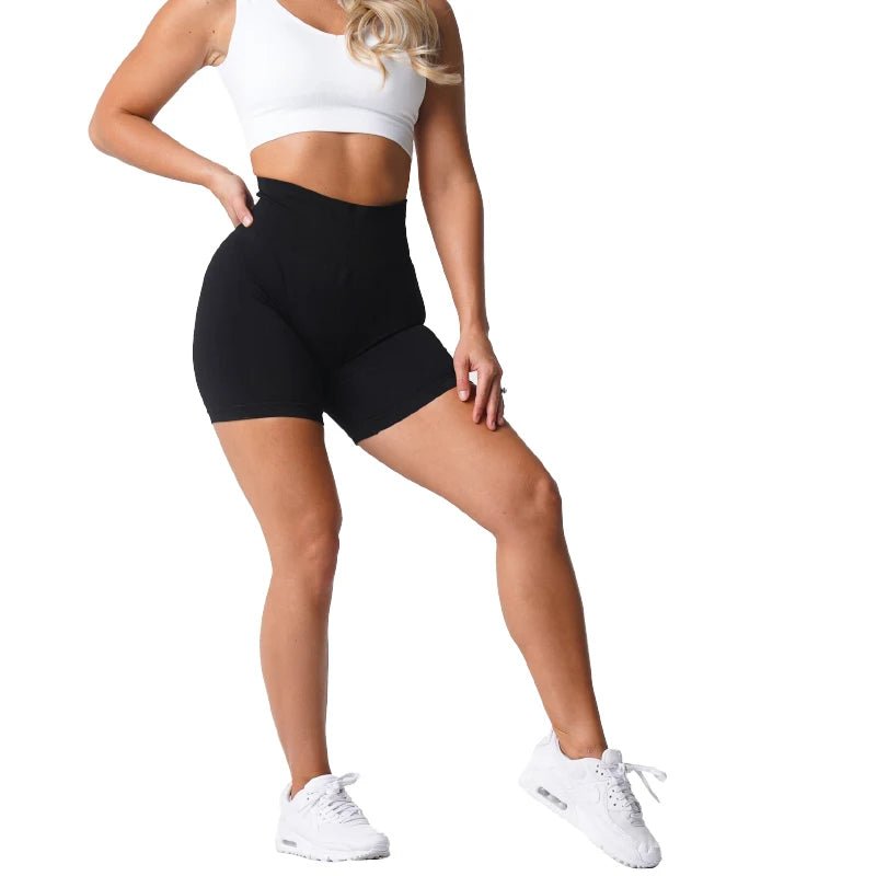 NVGTN Spandex Solid Seamless Shorts Women Soft Workout Tights Fitness Outfits Yoga Pants Gym Wear - Too-Eazy