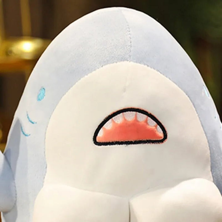 40CM Muscle Shark Plush Doll Cute Worked Out Shark Stuffed Cartoon Toys Strong Animal Pillow For Girl Boyfriend Gifts - Too-Eazy