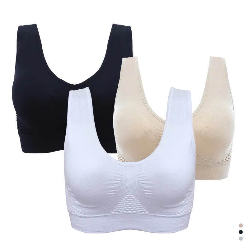 Breathable Women's Tops Hollow Out Sports Bras Gym Running Fitness Yoga Bra Sportswear Padded Push Up Sports Tops - Too-Eazy