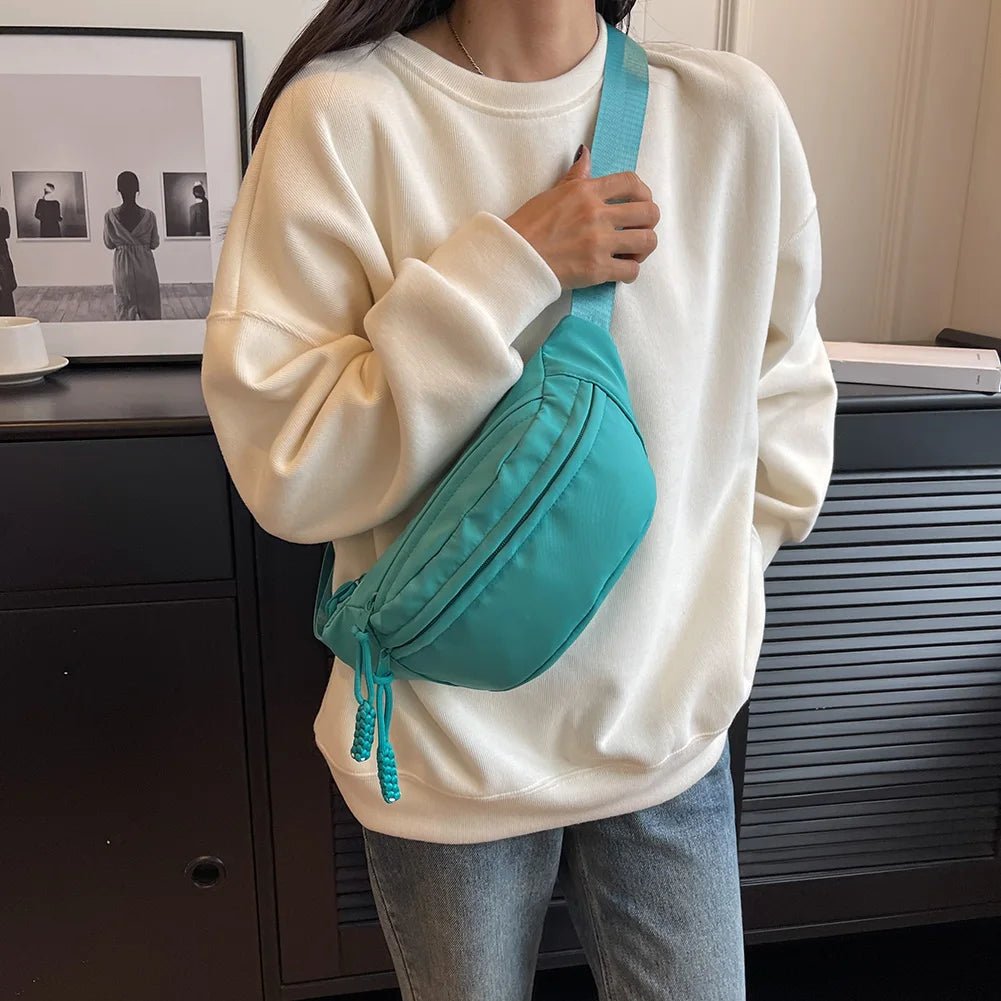 Chest Bag Banana bag for Women Sling Crossbody Waist Pack Canvas Running Waist Bag Casual Fanny Packs Sport Half Moon Belt Bag - Too-Eazy