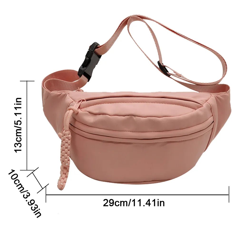 Chest Bag Banana bag for Women Sling Crossbody Waist Pack Canvas Running Waist Bag Casual Fanny Packs Sport Half Moon Belt Bag - Too-Eazy