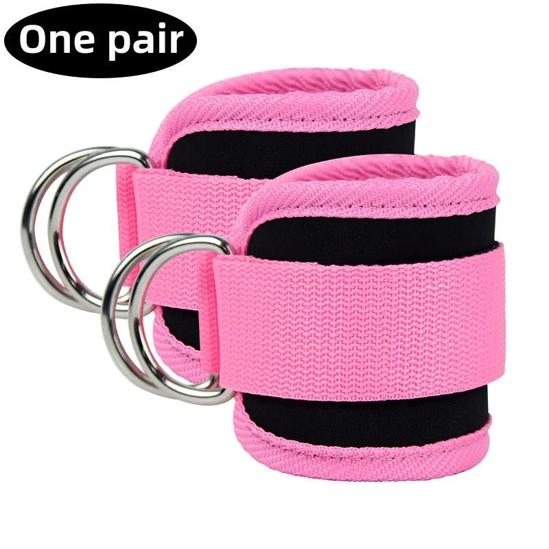 Gym Ankle Straps Double D-Ring Adjustable Neoprene Padded Cuffs Ankle Weight Leg Training Brace Support Sport Safety Abductors - Too-Eazy