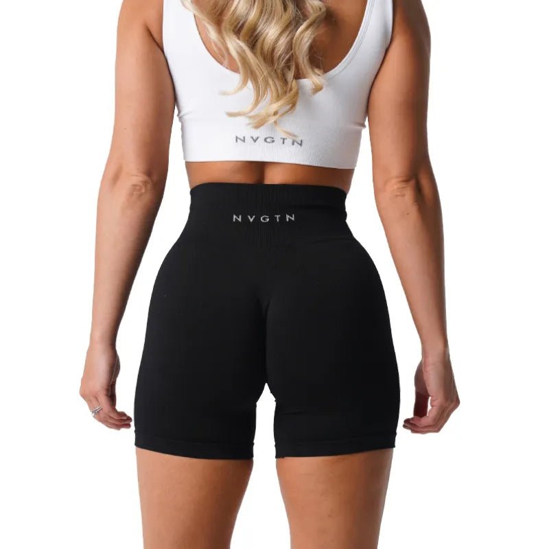 NVGTN Spandex Solid Seamless Shorts Women Soft Workout Tights Fitness Outfits Yoga Pants Gym Wear - Too-Eazy