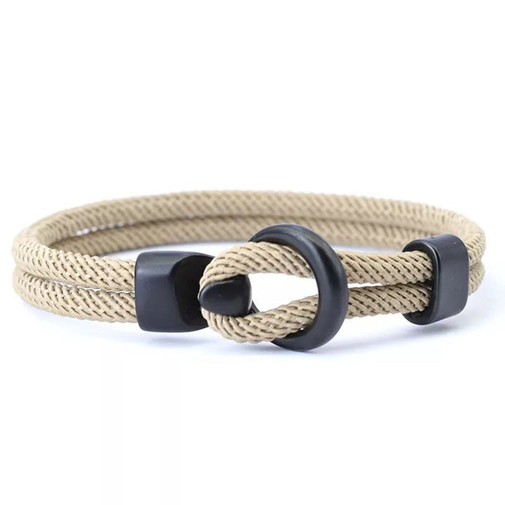 2024 Fashion Rope Bracelet Men Double Layer Outdoor Camping Braclet Homme Accessories Survival Paracord Braslet Gift For Him - Too-Eazy