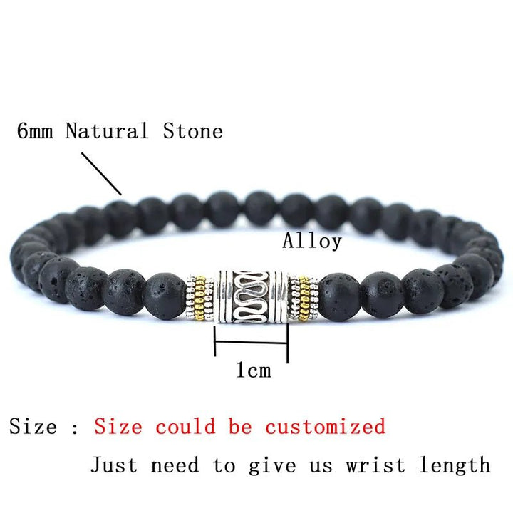 Simple Style Natural Stone Bracelet Unisex Sanskrit Yoga Meditation Beaded Braclet Lucky Red Braslet Tibetan Buddhist Pulseira - Too-Eazy