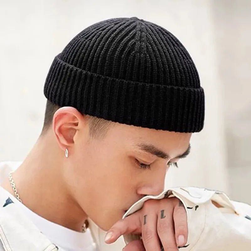 Rimiut Knitted Hat for Men & Women Caps Wool Fashion Simple Warm Skullies Beanies Solid Autumn Winter Beanie Cap Trendy Style - Too-Eazy