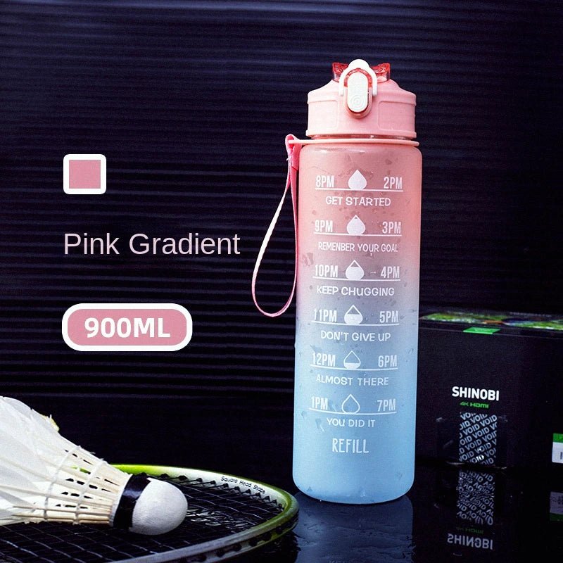 1 Liter Water Bottle Motivational Sport Water Bottle Leakproof Drinking Bottles Outdoor Travel Gym Fitness Jugs For Kitchen - Too-Eazy