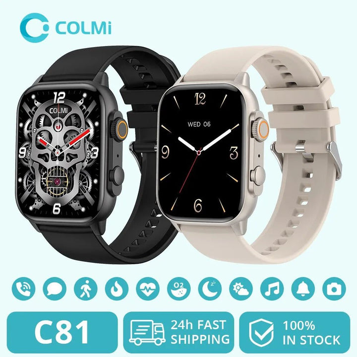 COLMI C81 2.0 Inch AMOLED Smartwatch Support AOD 100 Sports Modes IP68 Waterproof Smart Watch Men Women PK Ultra Series 8 - Too-Eazy