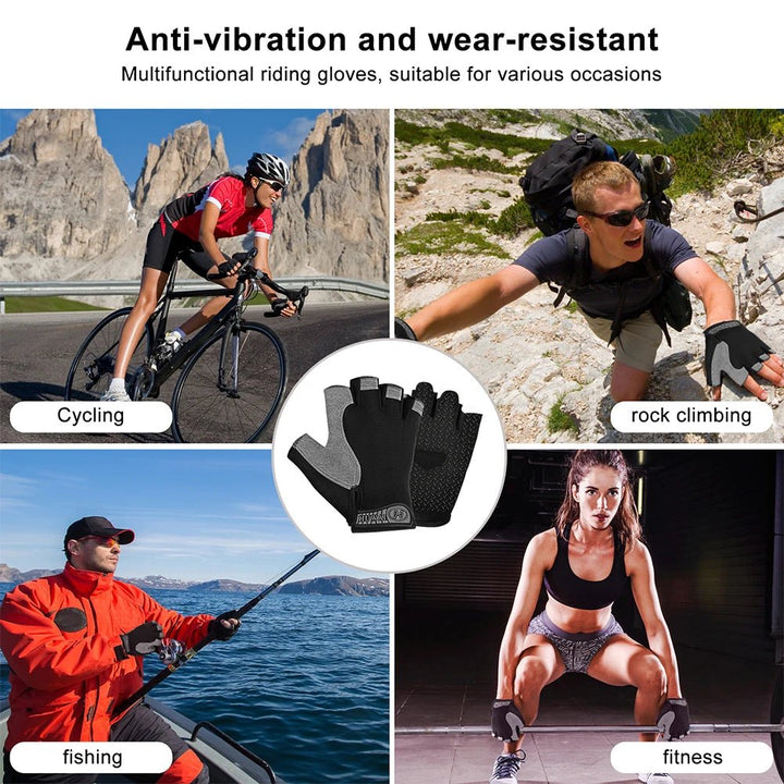 Half Finger Gloves Anti-Slip Anti-sweat Gym Fitness Fishing Cycling Gloves Outdoor Summer UV Protection Gloves Cycling Equipment - Too-Eazy