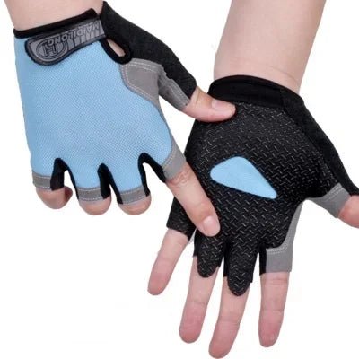 Anti Slip Shock Breathable Half Finger Gloves Breathable Cycling Gloves Fitness Gym Bodybuilding Crossfit Exercise Sports Gloves - Too-Eazy