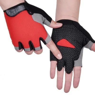 Anti Slip Shock Breathable Half Finger Gloves Breathable Cycling Gloves Fitness Gym Bodybuilding Crossfit Exercise Sports Gloves - Too-Eazy