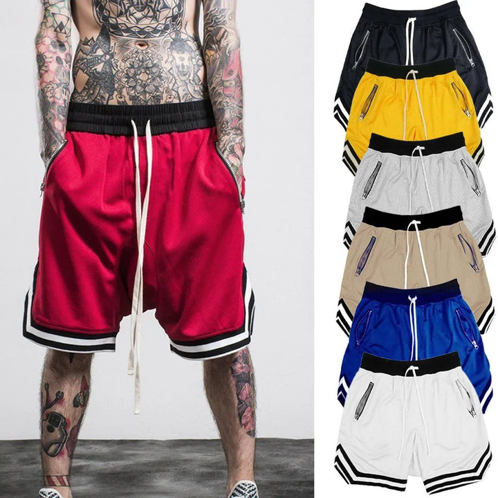 Men's Sports Basketball Shorts Mesh Quick Dry Gym Shorts for Summer Fitness Joggers Casual Breathable Short Pants Scanties Male - Too-Eazy