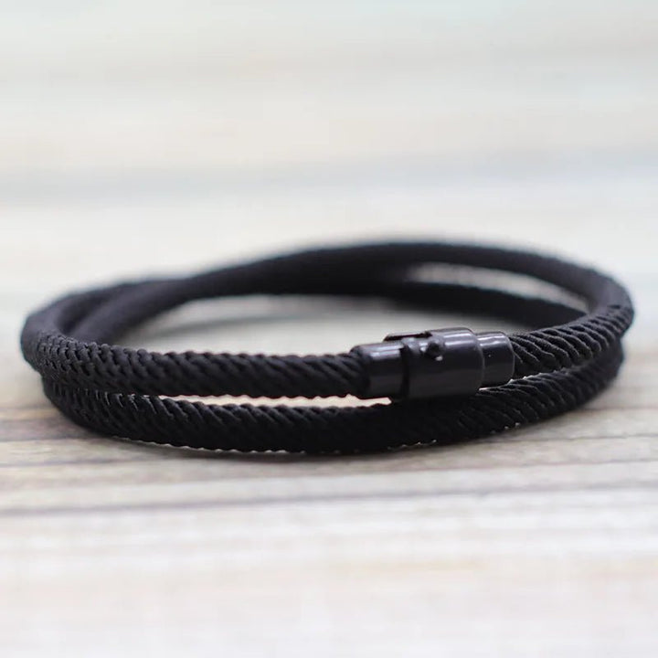 New Minimalist Men Rope Bracelet Double Layer Survival Braclet Homme Accessories Boyfriend Gift Magnet Buckle Pulsera Hombre - Too-Eazy