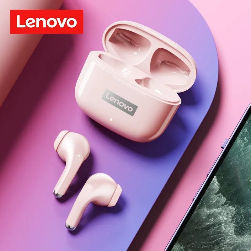 Lenovo LP40 Pro Earphones Bluetooth 5.0 Wireless Sports Headphone Waterproof Earbuds with Mic Touch Control TWS Headset - Too-Eazy