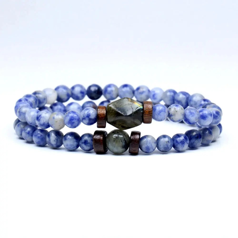 Trend Men's Bracelet Lava Stone Labradorite Moonstone Beads Bracelet Chakra Yoga Wood Bead Bracelet For Men Jewelry Bileklik - Too-Eazy