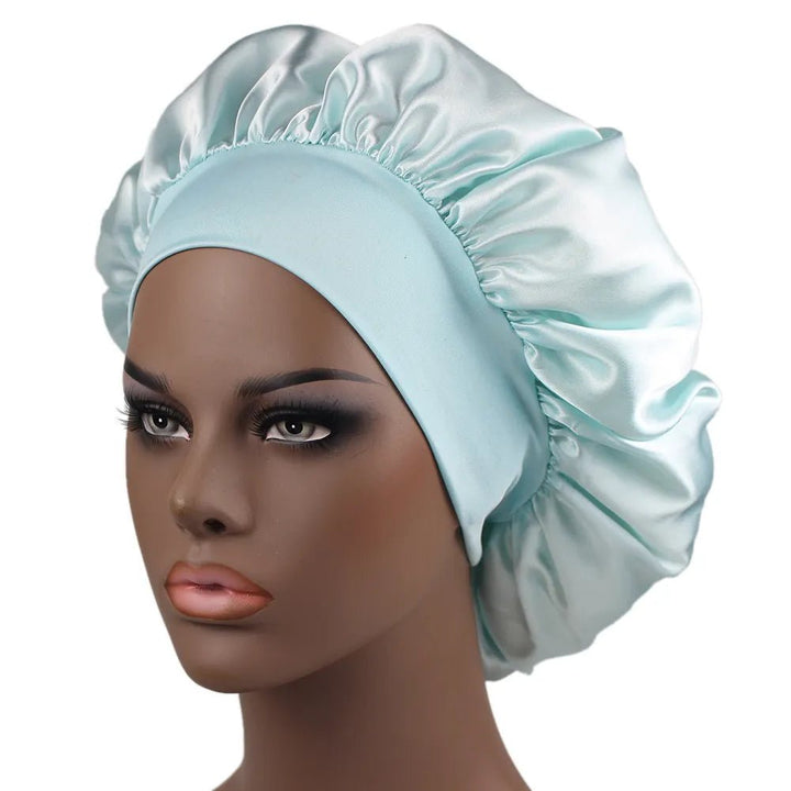 Unisex Head Wrap Elastic Band Cap For Brimmed Night Hat Bath Cap Extra Large Satin Silky Bonnet Sleep with Premium Elastic Band - Too-Eazy