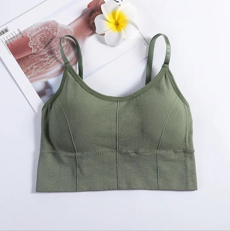 Women Sexy Crop Tops Bra Tube Top Female Streetwear Sleeveless Seamless Sports Bra Crop Camis Top Tee Bandeau Top Basic Tank - Too-Eazy