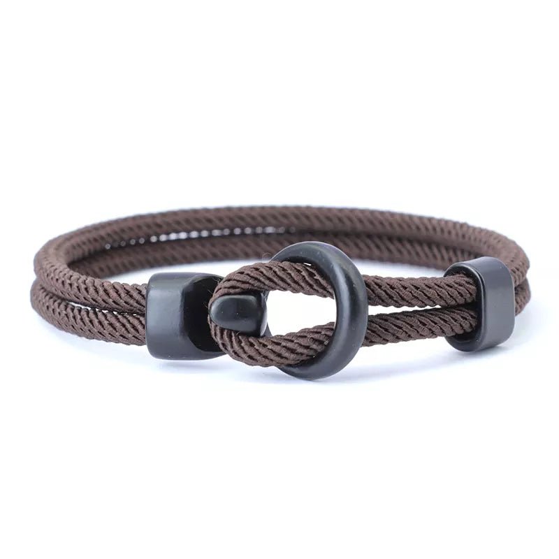 2024 Fashion Rope Bracelet Men Double Layer Outdoor Camping Braclet Homme Accessories Survival Paracord Braslet Gift For Him - Too-Eazy