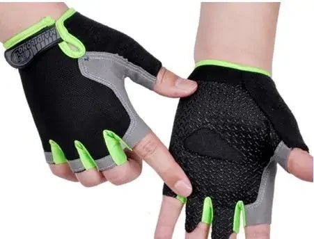 Anti Slip Shock Breathable Half Finger Gloves Breathable Cycling Gloves Fitness Gym Bodybuilding Crossfit Exercise Sports Gloves - Too-Eazy