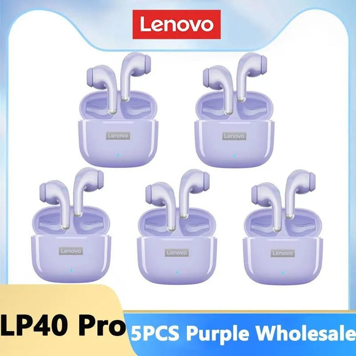 Lenovo LP40 Pro Earphones Bluetooth 5.0 Wireless Sports Headphone Waterproof Earbuds with Mic Touch Control TWS Headset - Too-Eazy