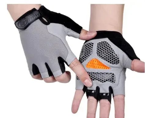 Anti Slip Shock Breathable Half Finger Gloves Breathable Cycling Gloves Fitness Gym Bodybuilding Crossfit Exercise Sports Gloves - Too-Eazy