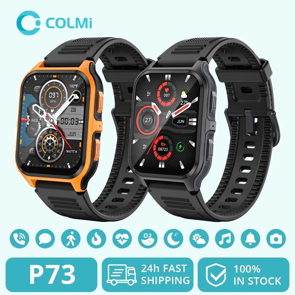 COLMI P73 1.9" Outdoor Military Smart Watch Men Bluetooth Call Smartwatch For Xiaomi Android IOS, IP68 Waterproof Fitness Watch - Too-Eazy