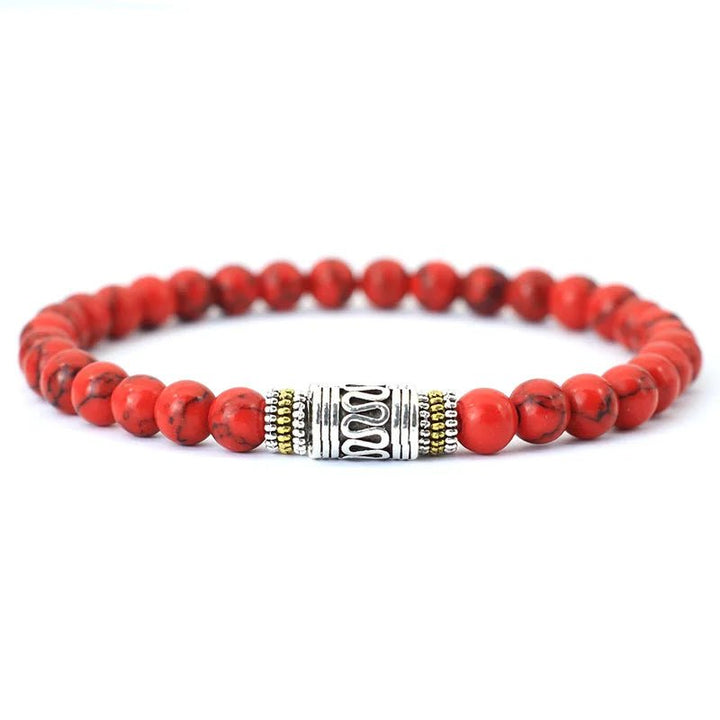 Simple Style Natural Stone Bracelet Unisex Sanskrit Yoga Meditation Beaded Braclet Lucky Red Braslet Tibetan Buddhist Pulseira - Too-Eazy