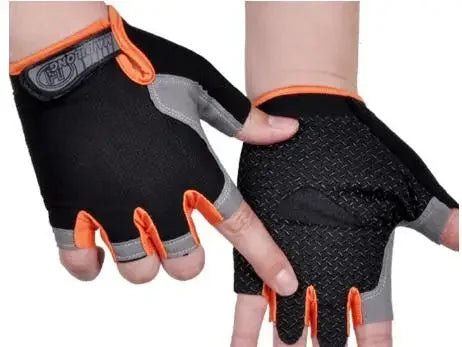 Anti Slip Shock Breathable Half Finger Gloves Breathable Cycling Gloves Fitness Gym Bodybuilding Crossfit Exercise Sports Gloves - Too-Eazy