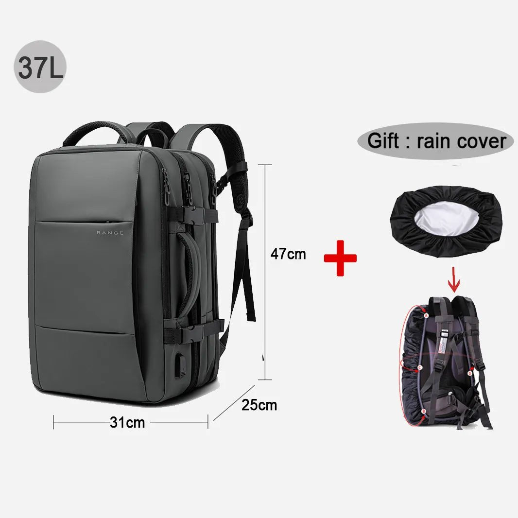 Travel Backpack Men Business Aesthetic Backpack School Expandable USB Bag Large Capacity 17.3 Laptop Waterproof Fashion Backpack - Too-Eazy