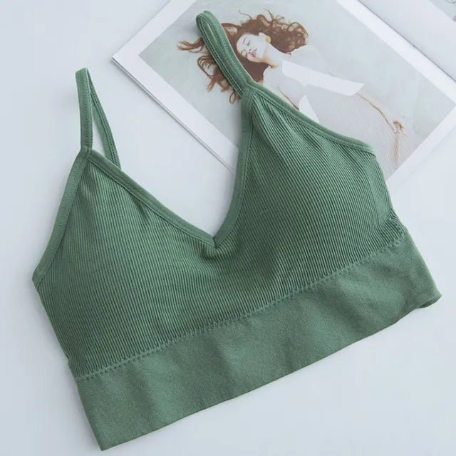 Women Sexy Crop Tops Bra Tube Top Female Streetwear Sleeveless Seamless Sports Bra Crop Camis Top Tee Bandeau Top Basic Tank - Too-Eazy