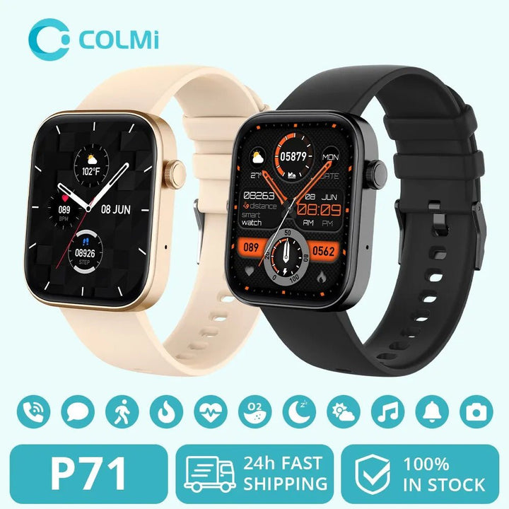 COLMI P71 Voice Calling Smartwatch Men Health Monitoring IP68 Waterproof Smart Notifications Voice Assistant Smart Watch Women - Too-Eazy