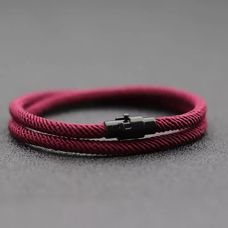 New Minimalist Men Rope Bracelet Double Layer Survival Braclet Homme Accessories Boyfriend Gift Magnet Buckle Pulsera Hombre - Too-Eazy