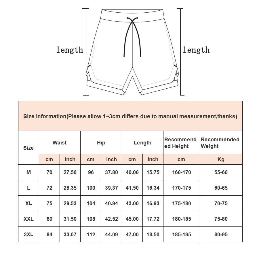 Camo Running Shorts Men Gym Sports Shorts 2 In 1 Quick Dry Workout Training Gym Fitness Jogging Short Pants Summer Men Shorts - Too-Eazy