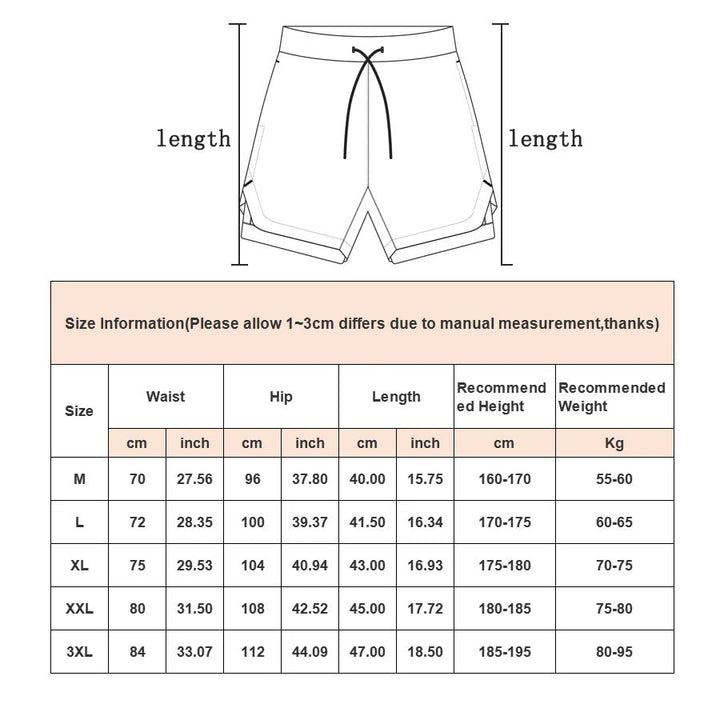 Camo Running Shorts Men Gym Sports Shorts 2 In 1 Quick Dry Workout Training Gym Fitness Jogging Short Pants Summer Men Shorts - Too-Eazy