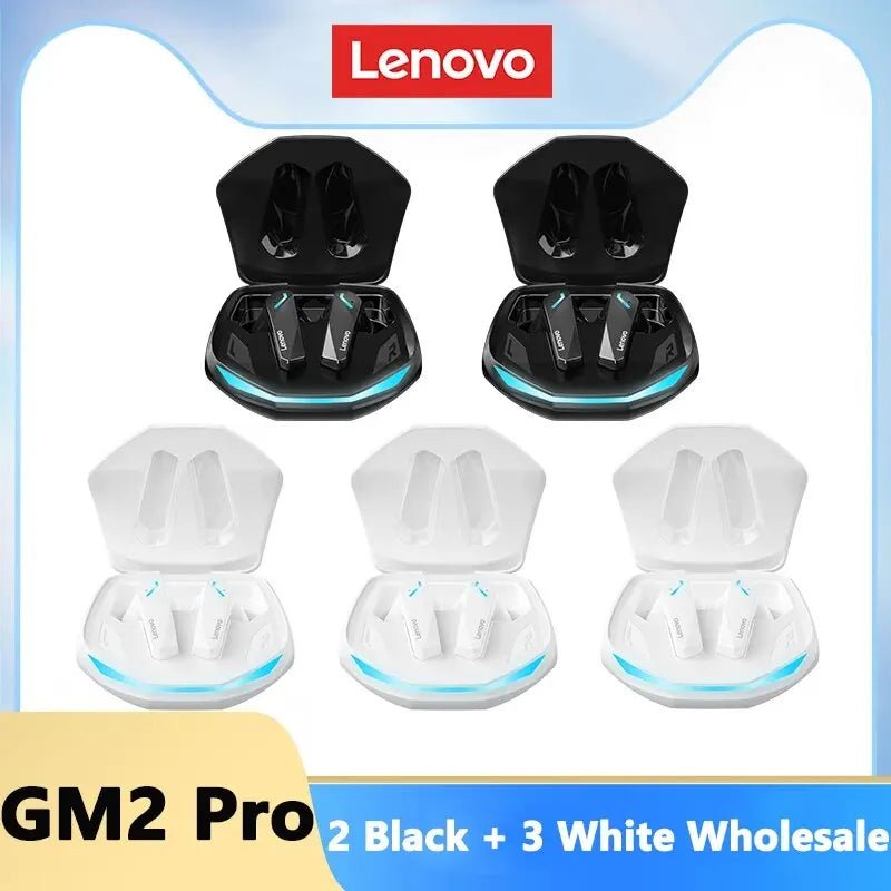 Lenovo GM2 Pro Bluetooth 5.3 Earphones Sports Headset Wireless In-Ear Gaming Low Latency Dual Mode Music Headphones New - Too-Eazy