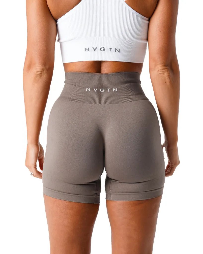 NVGTN Spandex Solid Seamless Shorts Women Soft Workout Tights Fitness Outfits Yoga Pants Gym Wear - Too-Eazy