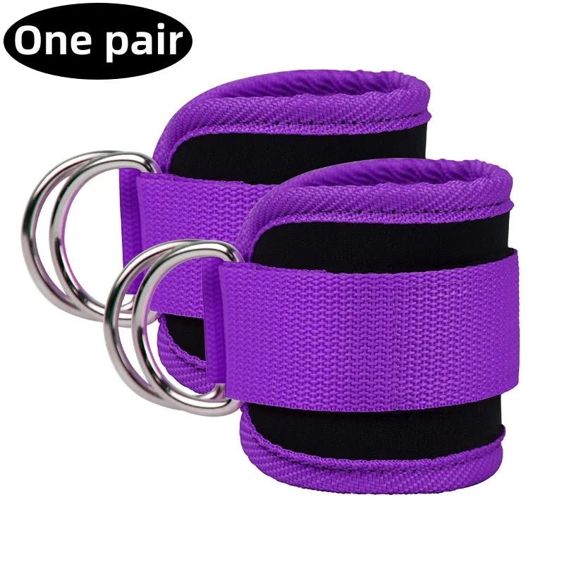 Gym Ankle Straps Double D-Ring Adjustable Neoprene Padded Cuffs Ankle Weight Leg Training Brace Support Sport Safety Abductors - Too-Eazy