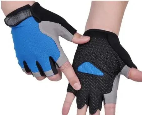 Anti Slip Shock Breathable Half Finger Gloves Breathable Cycling Gloves Fitness Gym Bodybuilding Crossfit Exercise Sports Gloves - Too-Eazy